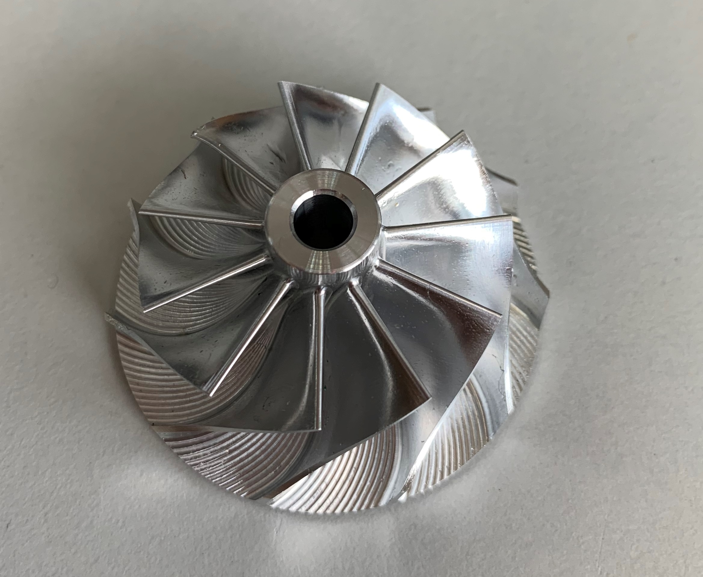impulsor de turbina de aluminio